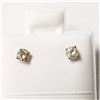 Image 2 : 14K White Gold Diamond (0.2Ct,I1-3,F-G) Earrings  (~weight 0.41g), Made in Canada, Appraised Retail 