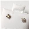 Image 4 : 14K White Gold Diamond (0.2Ct,I1-3,F-G) Earrings  (~weight 0.41g), Made in Canada, Appraised Retail 