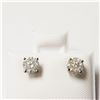 Image 2 : 14K White Gold Diamond (0.72Ct,I2-3,G-H) Earrings  (~weight 0.79g), Made in Canada, Appraised Retail