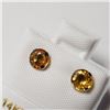 Image 3 : 14K Yellow Gold Fancy Color Sapphire(1.2ct) Earrings , Made in Canada, Suggested Retail Value $500