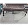 Image 2 : New Style Selection Rattan Style Patio Bench - Note some unraveling on the legs of the unit.