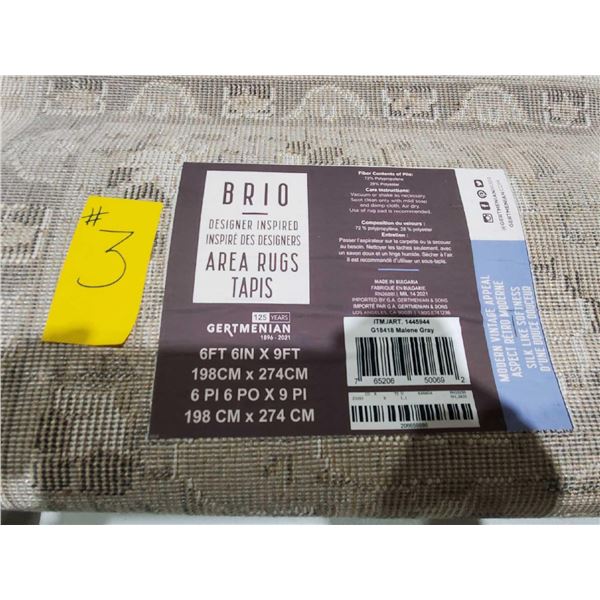 Brio 6'6"x9' Area Rug, Some Marks as seen in photos