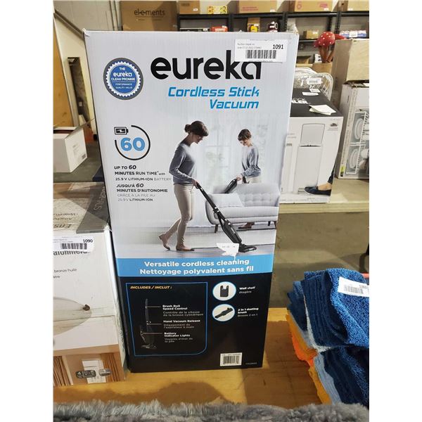 Eureka Cordless Stick Vacuum - Up to 60 Minute Run time on a charge