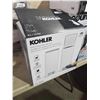 Image 1 : Kohler 6L White Stainless Steel, Step on Garbage Can with Gentle Close Lid