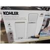 Image 2 : Kohler 6L White Stainless Steel, Step on Garbage Can with Gentle Close Lid