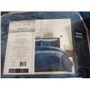 Image 2 : Chelsea Park Soft Velvet 3 Piece Quilt Set - Blue - Queen