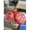 Image 1 : New Handmade Wooden Toadstool Mushroom Garden Stakes Lot of 3