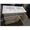 Image 2 : New White Dual Sink Vanity with 2 Drawers & Under Sing Cabinet