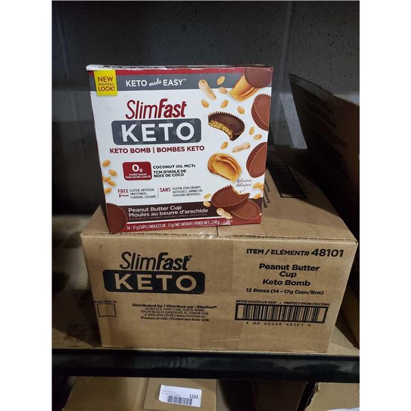 Slimfast Keto Bomb Peanut Butter Cups Lot of 12x 238g boxes