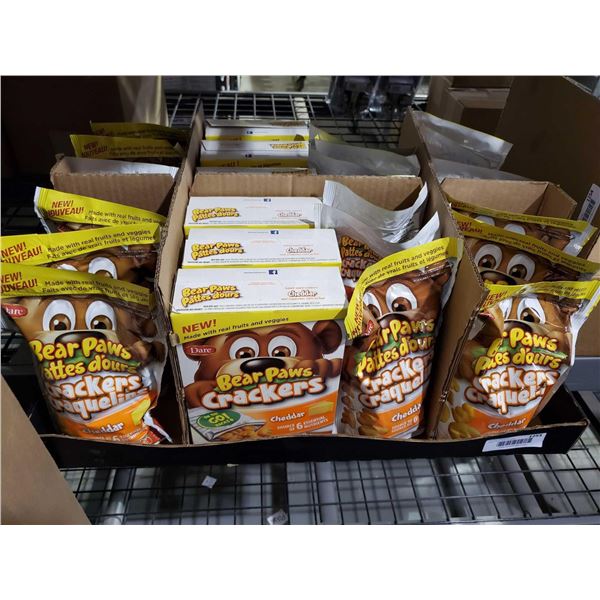 Bear Paws Cheddar Crackers Case Lot 18 Bags & 6 Boxes of Snack Packs