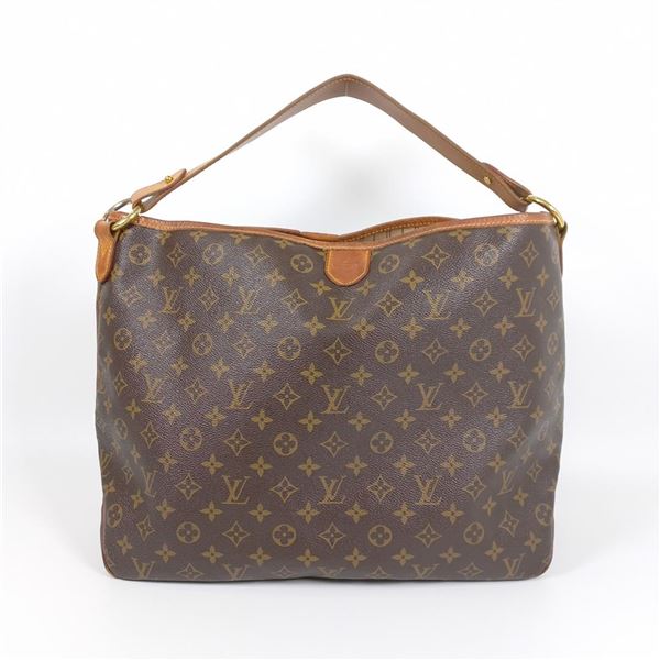 Louis Vuitton Brown Monogram Canvas Leather Delightful MM Hobo Bag