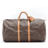 Image 1 : Louis Vuitton Brown Monogram Canvas Leather Keepall 60 cm Duffle Bag Luggage
