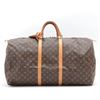 Image 2 : Louis Vuitton Brown Monogram Canvas Leather Keepall 60 cm Duffle Bag Luggage