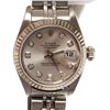 Image 1 : Rolex Silver-tone Stainless Steel and White Gold with Diamond Markers 26 Oyster