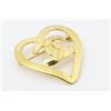 Image 3 : Chanel Vintage Gold-tone CC Heart Brooch