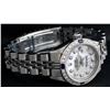Image 4 : Rolex Ladies Stainless Steel Mother Of Pearl Diamond & Sapphire Datejust Wristwa