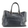 Image 2 : Prada Black Calfskin Leather Front Pocket Convertible Medium Tote Bag