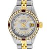 Image 1 : Rolex Ladies 2 Tone Grey Diamond & Ruby 26MM Datejust Wristwatch