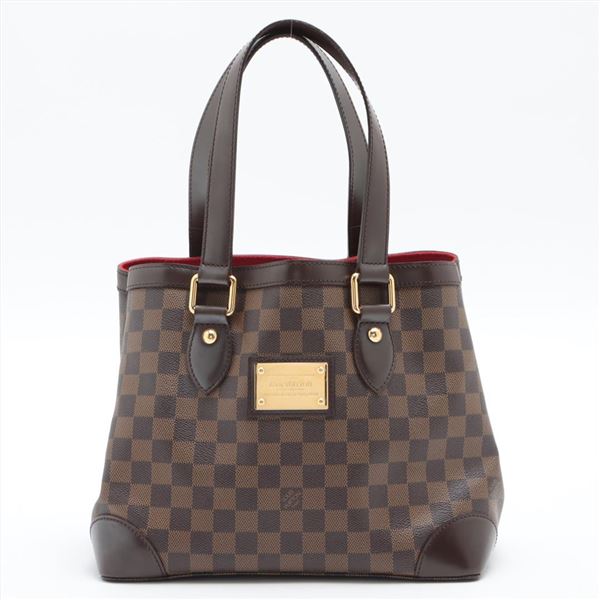 Louis Vuitton Damier Ebene Canvas Leather Hampstead PM Tote Bag