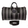 Image 1 : Louis Vuitton x Nigo Black Gray Monogram Eclipse Stripes Canvas Leather Keepall