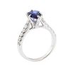 Image 4 : 1.99 ctw Sapphire and Diamond Ring - 14KT White Gold