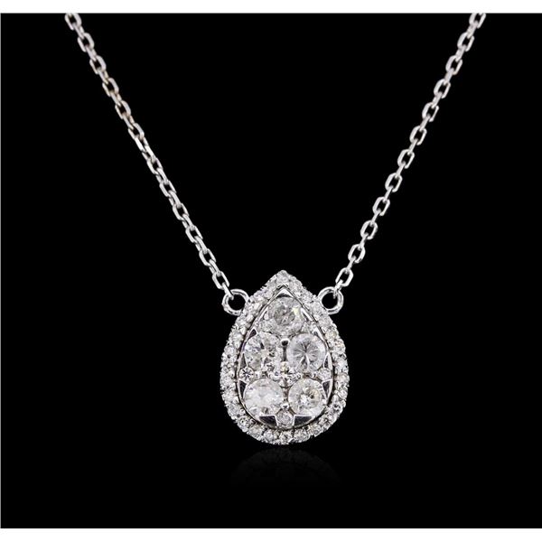 14KT White Gold 0.85 ctw Diamond Necklace