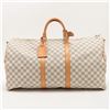 Image 1 : Louis Vuitton Damier Azur Canvas Leather Keepall 55 cm Bandouliere Duffle Bag Lu