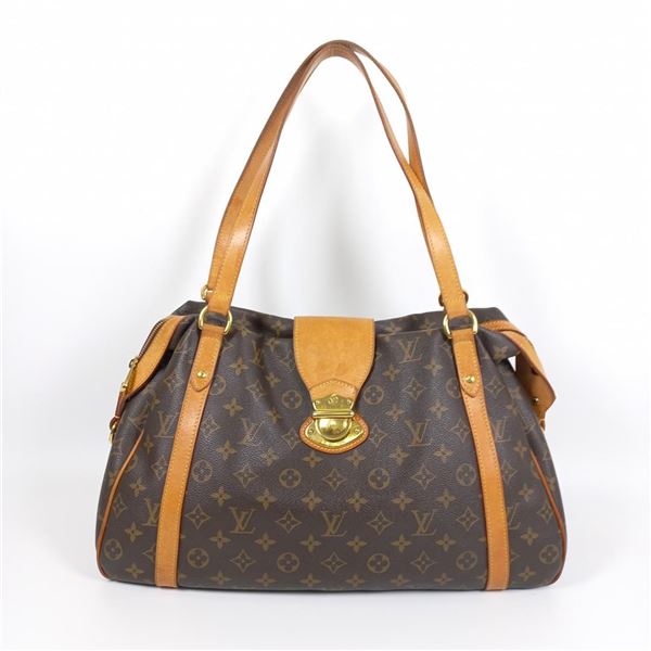 Louis Vuitton Brown Monogram Canvas Leather Stresa PM Shoulder Bag