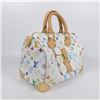 Image 2 : Louis Vuitton White Multicolor Canvas Leather Speedy 30cm Handbag