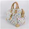 Image 3 : Louis Vuitton White Multicolor Canvas Leather Speedy 30cm Handbag