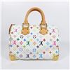 Image 4 : Louis Vuitton White Multicolor Canvas Leather Speedy 30cm Handbag