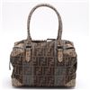 Image 2 : Fendi Brown Zucca Canvas Leather B Mix Boston Handbag 8BL095