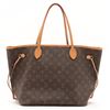 Image 1 : Louis Vuitton Brown Monogram Canvas Leather Neverfull MM Tote Bag