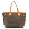 Image 2 : Louis Vuitton Brown Monogram Canvas Leather Neverfull MM Tote Bag