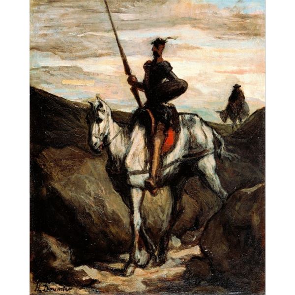 Honore Daumier - Don Quixote in the Mountains