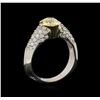 Image 4 : 14KT Two-Tone Gold 1.58 ctw Diamond Ring