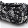 Image 3 : Chanel Black Gray Tweed Leather Camelia Shoulder Bag