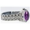 Image 4 : Rolex Ladies Stainless Steel Purple Diamond & Sapphire Datejust Wristwatch 26MM