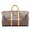 Image 1 : Louis Vuitton Brown Monogram Canvas Leather Keepall 50 cm Bandouliere Duffle Bag