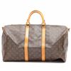 Image 3 : Louis Vuitton Brown Monogram Canvas Leather Keepall 50 cm Bandouliere Duffle Bag