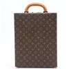 Image 1 : Louis Vuitton Vintage Brown Monogram Canvas Leather Vertical Briefcase