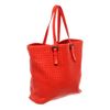 Image 2 : Bottega Veneta Red Lambskin Leather Intrecciato Leather XL Nappa Shopper Tote Ba