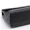 Image 4 : Chanel Vintage Black Quilted Caviar Leather CC Kelly Top Handle Flap Bag