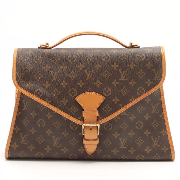 Louis Vuitton Brown Monogram Canvas Leather Beverly GM Briefcase