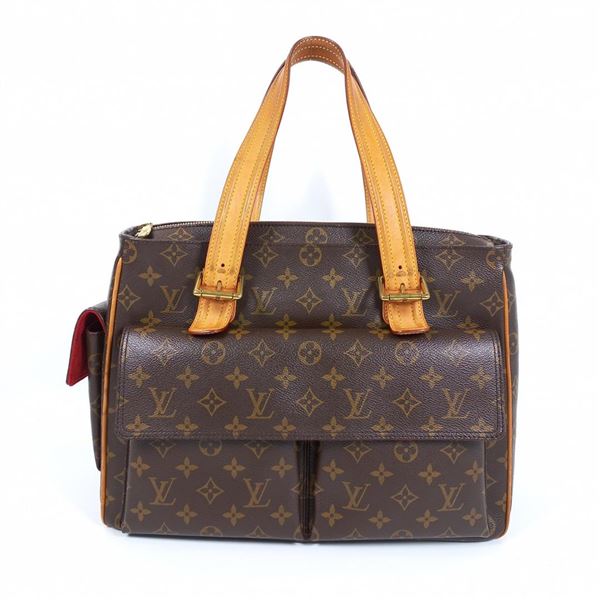 Louis Vuitton Brown Monogram Canvas Leather Multipli Cite Tote Bag