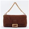 Image 1 : Fendi Brown Suede Mamma Baguette Shoulder Bag 8BR771