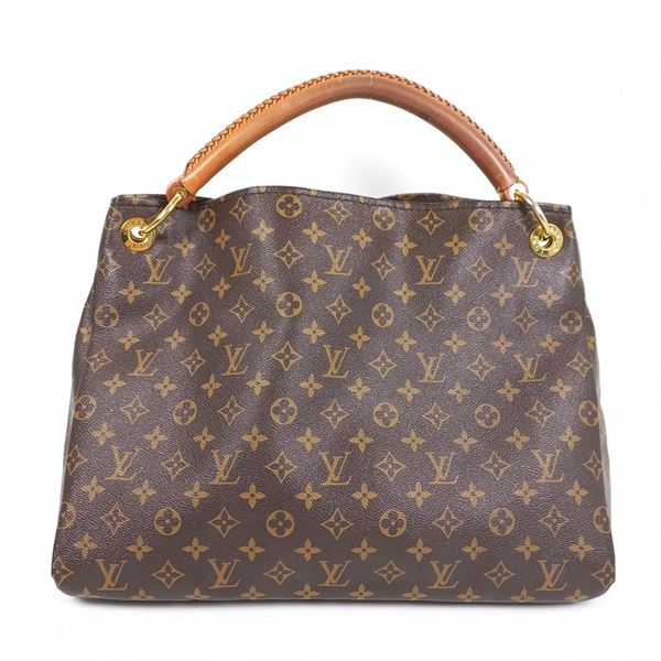 Louis Vuitton Brown Monogram Canvas Leather Artsy MM Hobo Bag