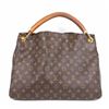 Image 1 : Louis Vuitton Brown Monogram Canvas Leather Artsy MM Hobo Bag