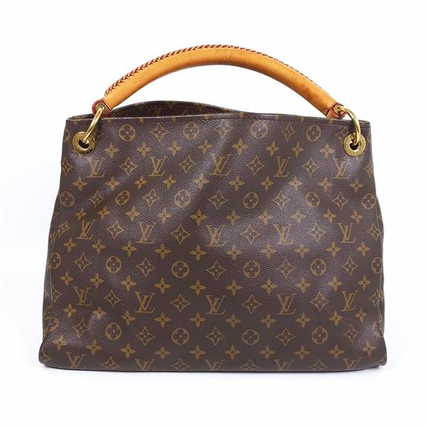 Louis Vuitton Brown Monogram Canvas Leather Artsy MM Hobo Bag