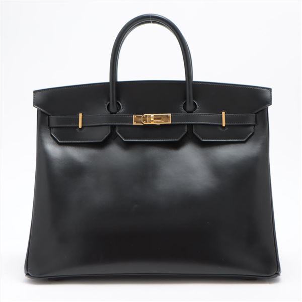 Hermes Black Calfskin Leather Birkin 40cm Handbag GHW